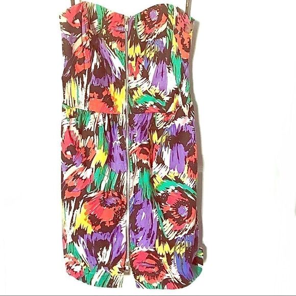 MINKPINK Vintage Y2K Strapless Front Zipper Dress. - Picture 3 of 7